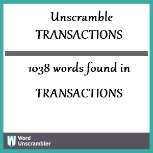 1038 words unscrambled from transactions