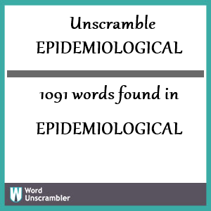 1091 words unscrambled from epidemiological