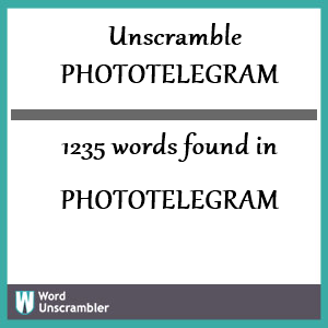 1235 words unscrambled from phototelegram