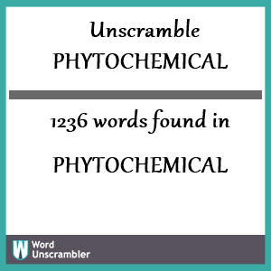 1236 words unscrambled from phytochemical