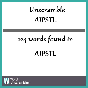 124 words unscrambled from aipstl