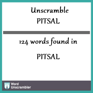 124 words unscrambled from pitsal