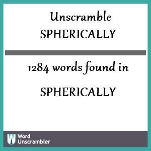 1284 words unscrambled from spherically