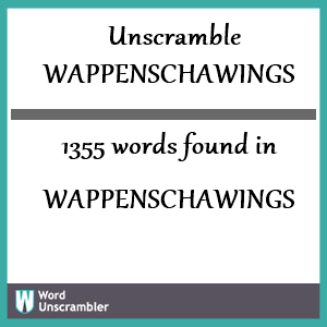 1355 words unscrambled from wappenschawings