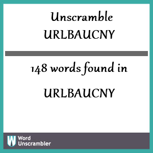 148 words unscrambled from urlbaucny