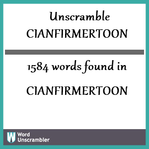 1584 words unscrambled from cianfirmertoon