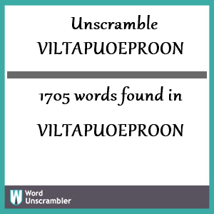 1705 words unscrambled from viltapuoeproon
