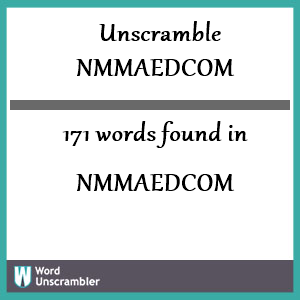 171 words unscrambled from nmmaedcom