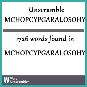 1726 words unscrambled from mchopcypgaralosohy