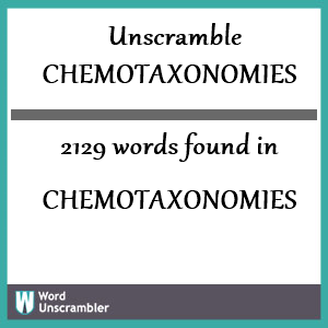 2129 words unscrambled from chemotaxonomies