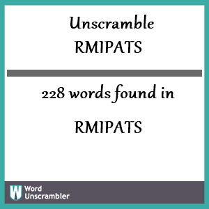 228 words unscrambled from rmipats