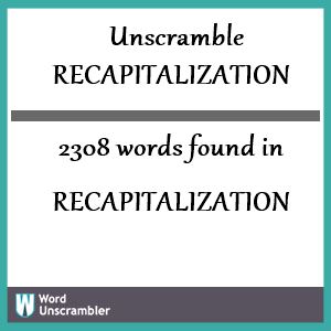 2308 words unscrambled from recapitalization