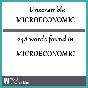 248 words unscrambled from microeconomic