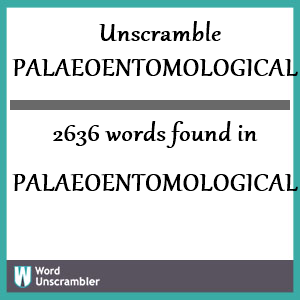 2636 words unscrambled from palaeoentomological