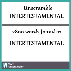 2800 words unscrambled from intertestamental