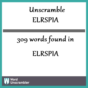 309 words unscrambled from elrspia