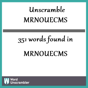 351 words unscrambled from mrnouecms