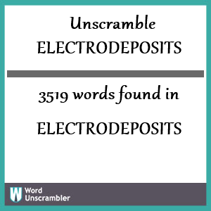 3519 words unscrambled from electrodeposits