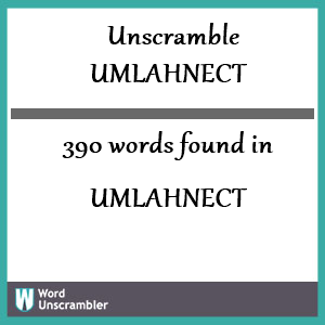390 words unscrambled from umlahnect