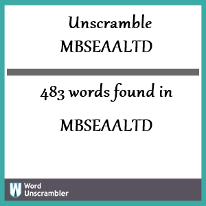 483 words unscrambled from mbseaaltd