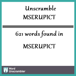 621 words unscrambled from mserupict