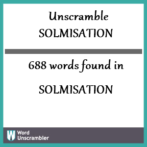 688 words unscrambled from solmisation