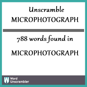 788 words unscrambled from microphotograph