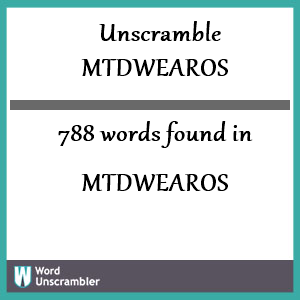 788 words unscrambled from mtdwearos