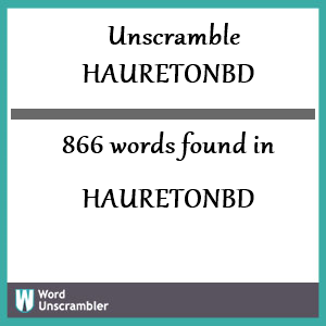 866 words unscrambled from hauretonbd