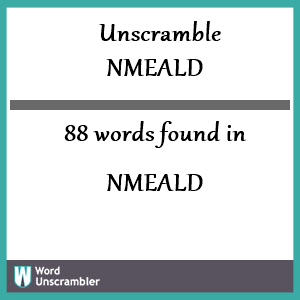 88 words unscrambled from nmeald