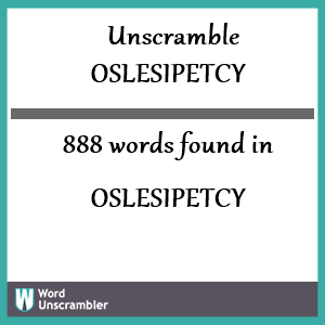 888 words unscrambled from oslesipetcy