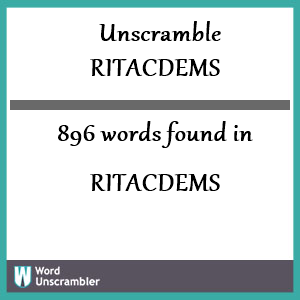 896 words unscrambled from ritacdems