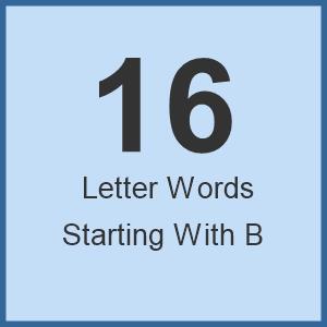 Words that start with Letter B  Vocabulary List of words with B